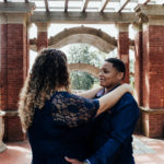 close up photo of brides dancing together at vanderbilt mansion.