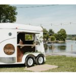 a photo of the tavern surrounded by trees, river and a blue sky. New Wave of Mobile Wedding Services