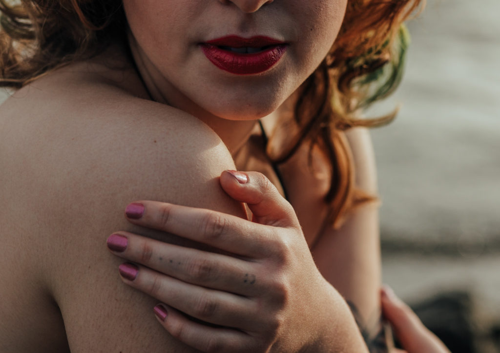 young woman at Long Dock Park Beacon NY. Editorial Mermaid Pinup Summer Photo sessions.