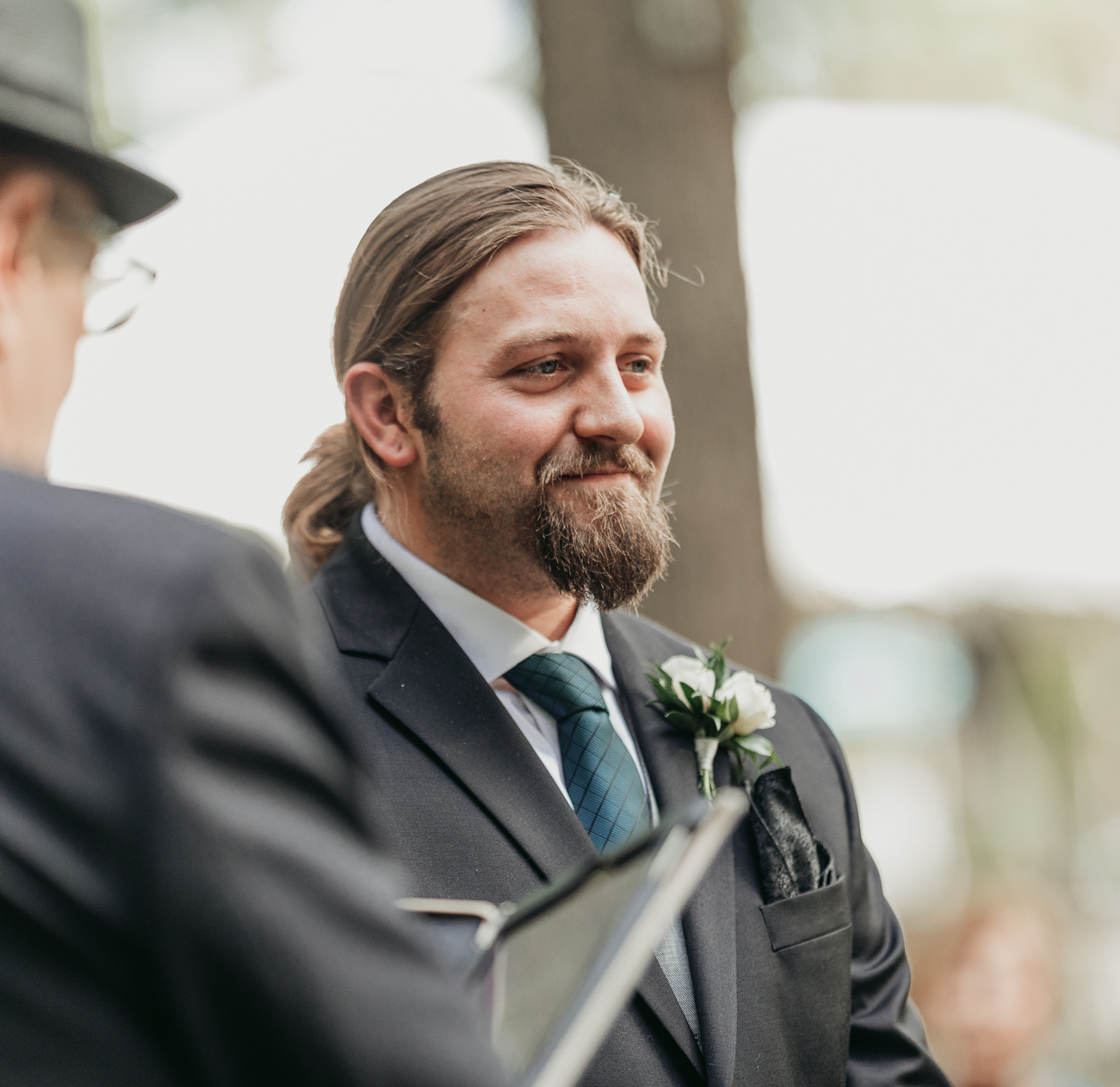 groom reaction back yard wedding new paltz new york crys torres photography