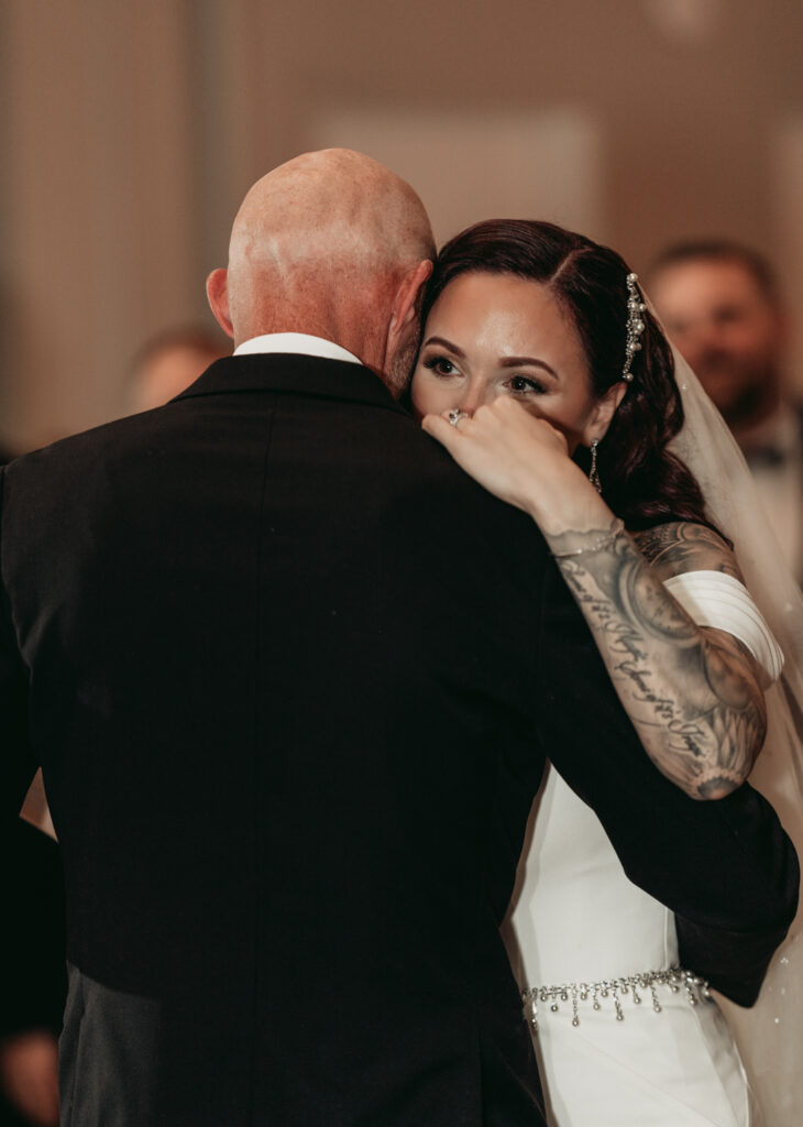 Couple on their wedding day. First dance at Revel 32 Poughkeepsie.